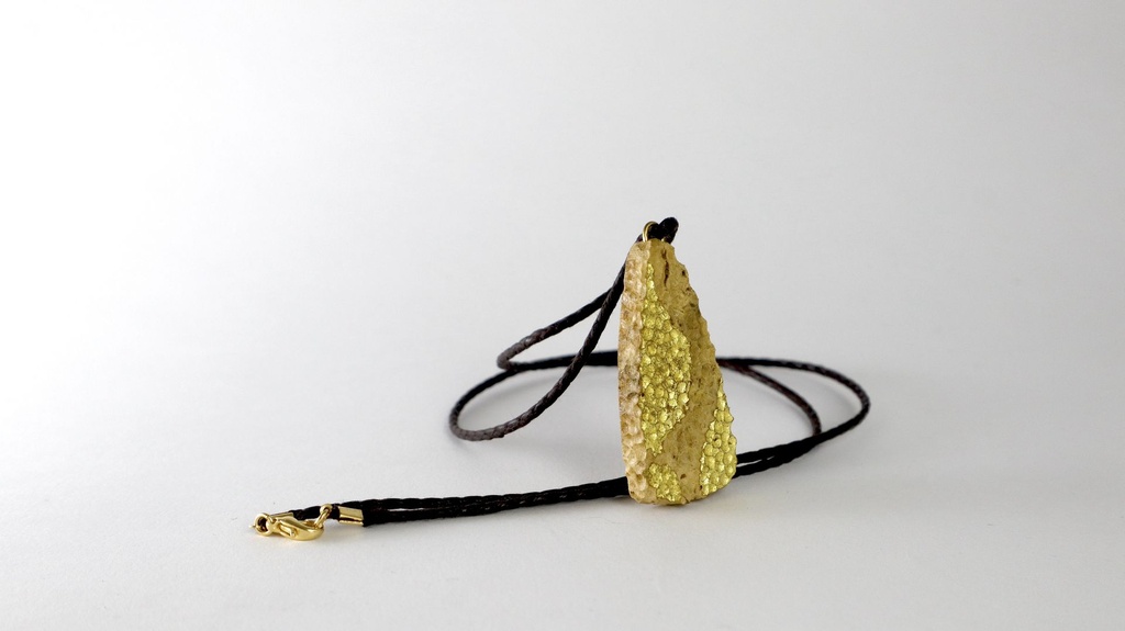 pendentif kinbori - goutte (Loupe d'Amboine)